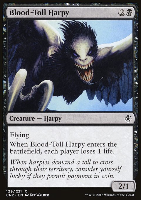 Blood-Toll Harpy, Conspiracy: Take the Crown #129, Magic: The Gathering card