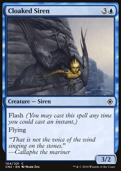 Cloaked Siren, Conspiracy: Take the Crown #104, Magic: The Gathering card