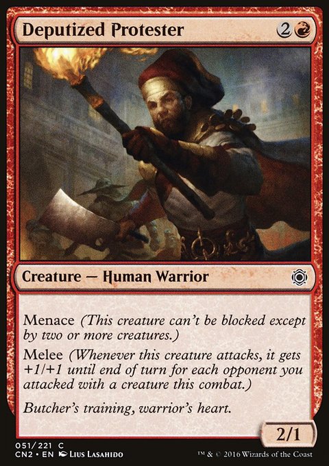 Deputized Protester, Conspiracy: Take the Crown #51, Magic: The Gathering card