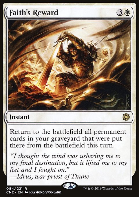 Faith's Reward, Conspiracy: Take the Crown #84, Magic: The Gathering card