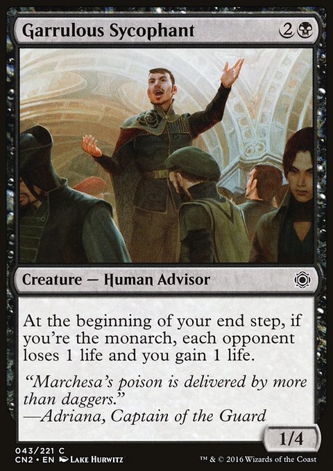 Garrulous Sycophant, Conspiracy: Take the Crown #43, Magic: The Gathering card