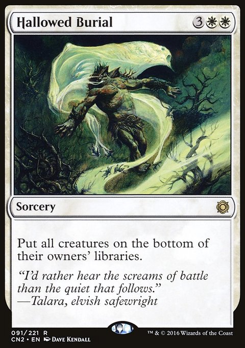 Hallowed Burial, Conspiracy: Take the Crown #91, Magic: The Gathering card