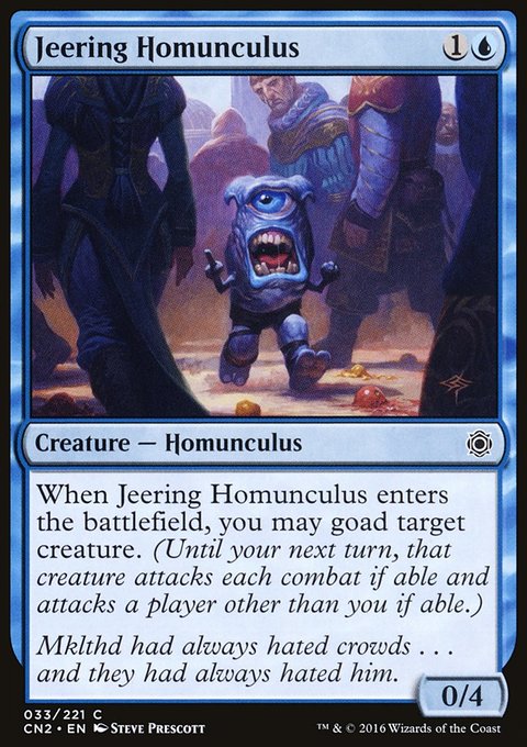 Jeering Homunculus, Conspiracy: Take the Crown #33, Magic: The Gathering card