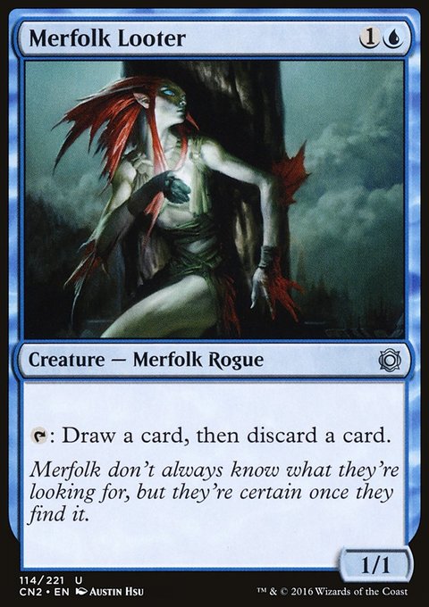 Merfolk Looter, Conspiracy: Take the Crown #114, Magic: The Gathering card