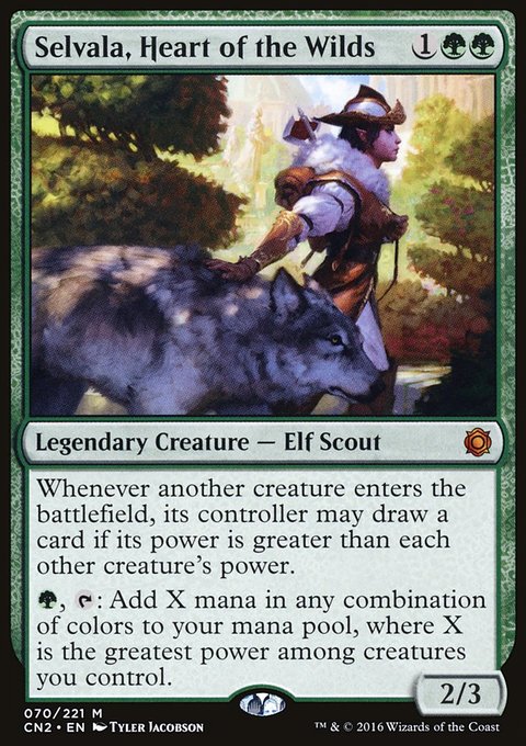 Selvala, Heart of the Wilds, Conspiracy: Take the Crown #70, Magic: The Gathering card