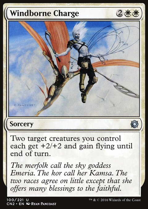 Windborne Charge, Conspiracy: Take the Crown #100, Magic: The Gathering card