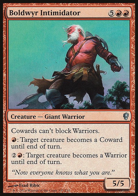 Boldwyr Intimidator, Conspiracy #137, Magic: The Gathering card