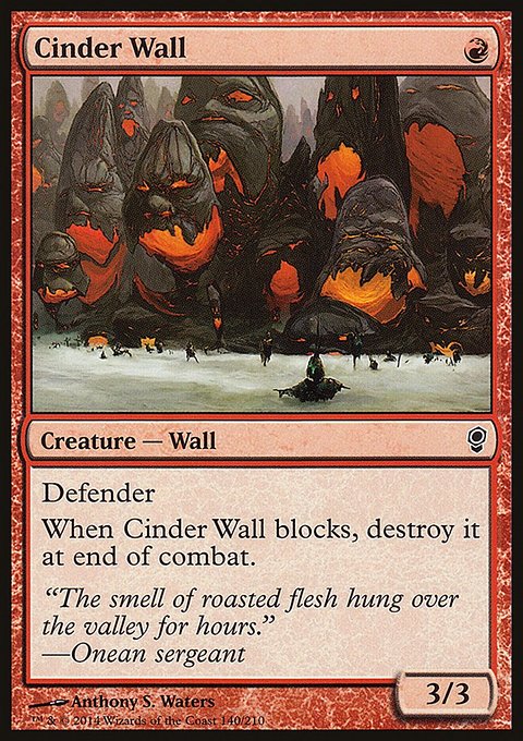 Cinder Wall, Conspiracy #140, Magic: The Gathering card