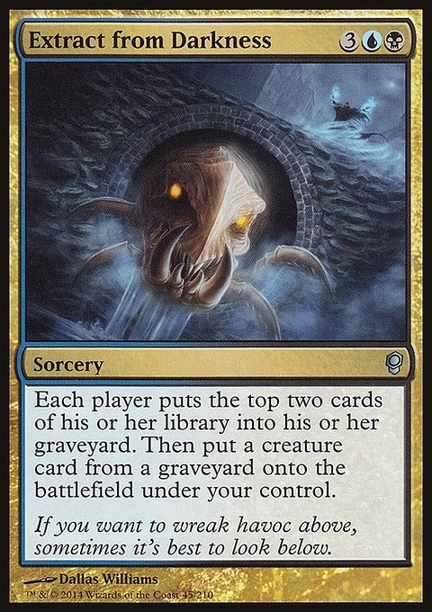 Extract from Darkness, Conspiracy #45, Magic: The Gathering card