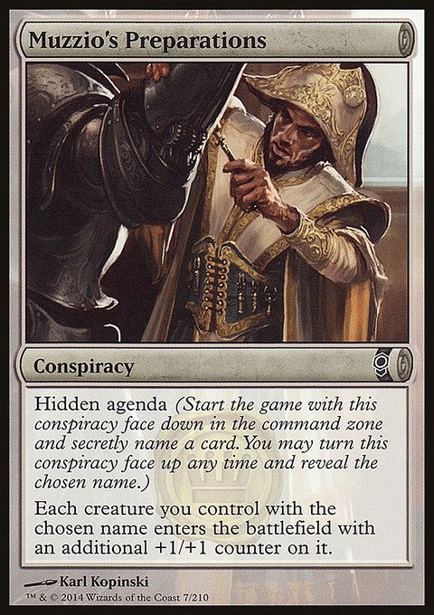 Muzzio's Preparations, Conspiracy #7, Magic: The Gathering card