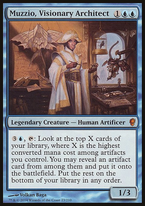 Muzzio, Visionary Architect, Conspiracy #23, Magic: The Gathering card