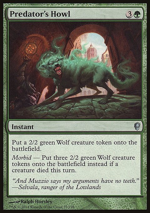 Predator's Howl, Conspiracy #37, Magic: The Gathering card