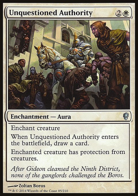 Unquestioned Authority, Conspiracy #85, Magic: The Gathering card
