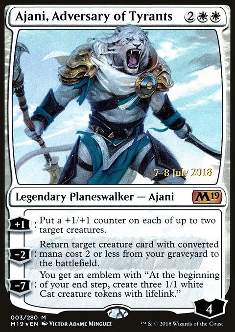 Ajani, Adversary of Tyrants, Core Set 2019 Promos #3s, Magic: The Gathering card