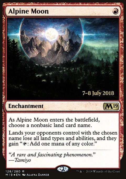Alpine Moon, Core Set 2019 Promos #128s, Magic: The Gathering card