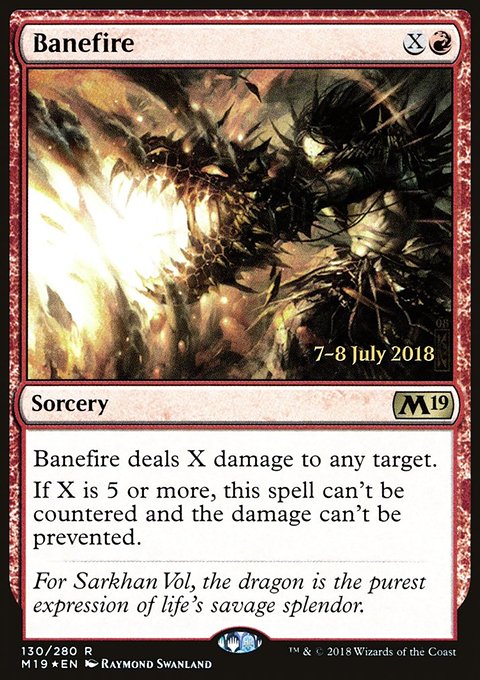 Banefire, Core Set 2019 Promos #130s, Magic: The Gathering card