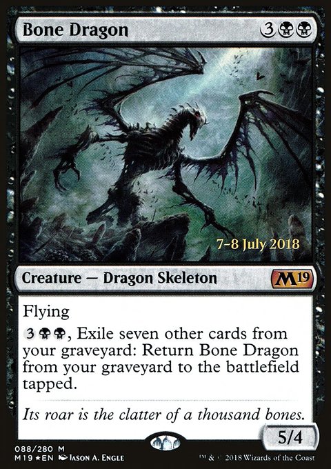 Bone Dragon, Core Set 2019 Promos #88s, Magic: The Gathering card