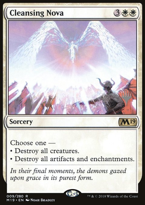 Cleansing Nova, Core Set 2019 Promos #9p, Magic: The Gathering card