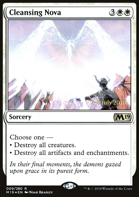 Cleansing Nova, Core Set 2019 Promos #9s, Magic: The Gathering card