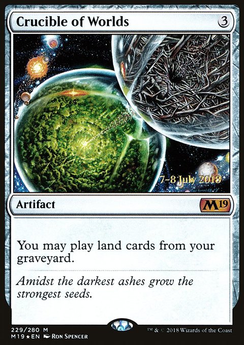 Crucible of Worlds, Core Set 2019 Promos #229s, Magic: The Gathering card