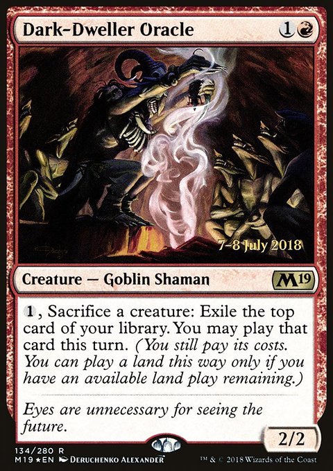 Dark-Dweller Oracle, Core Set 2019 Promos #134s, Magic: The Gathering card