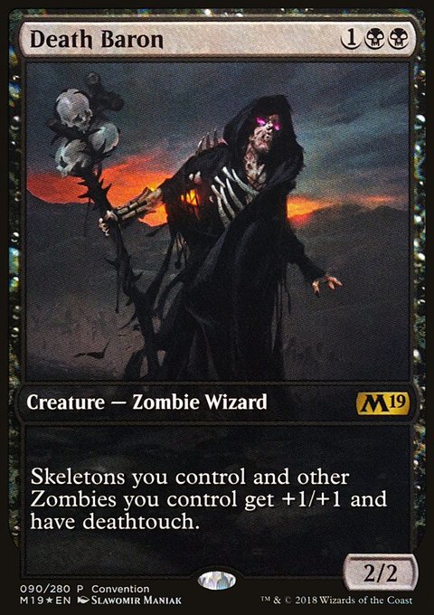 Death Baron, Core Set 2019 Promos #90, Magic: The Gathering card