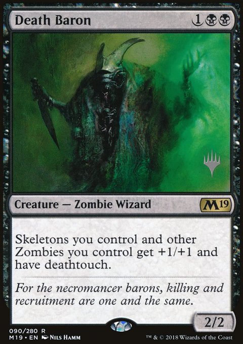 Death Baron, Core Set 2019 Promos #90p, Magic: The Gathering card