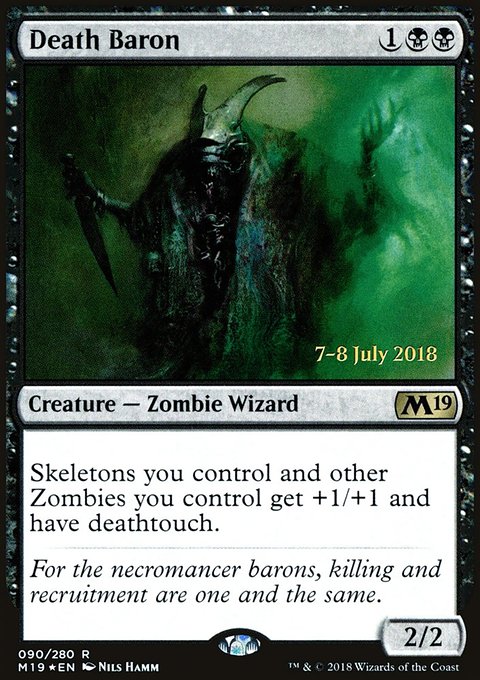 Death Baron, Core Set 2019 Promos #90s, Magic: The Gathering card
