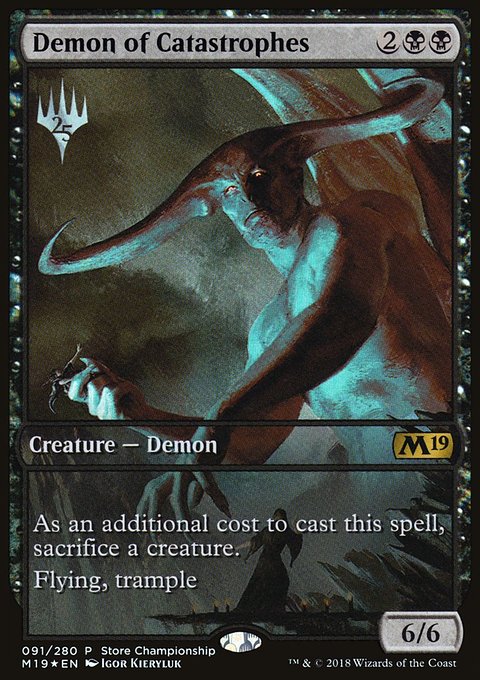 Demon of Catastrophes, Core Set 2019 Promos #91, Magic: The Gathering card