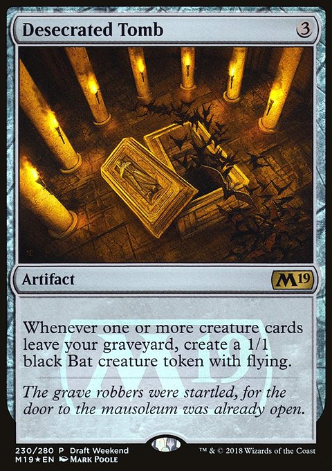 Desecrated Tomb, Core Set 2019 Promos #230, Magic: The Gathering card