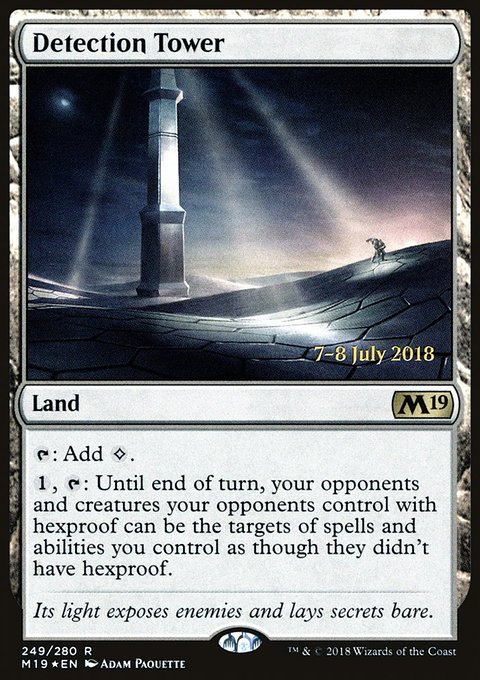 Detection Tower, Core Set 2019 Promos #249s, Magic: The Gathering card