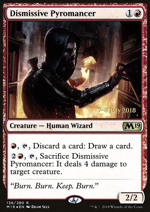 Dismissive Pyromancer, Core Set 2019 Promos #136s, Magic: The Gathering card