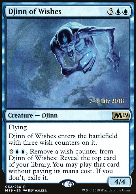 Djinn of Wishes, Core Set 2019 Promos #52s, Magic: The Gathering card
