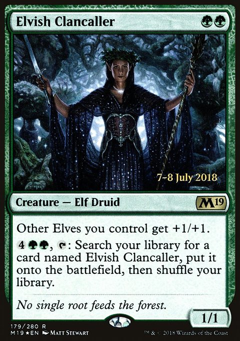 Elvish Clancaller, Core Set 2019 Promos #179s, Magic: The Gathering card