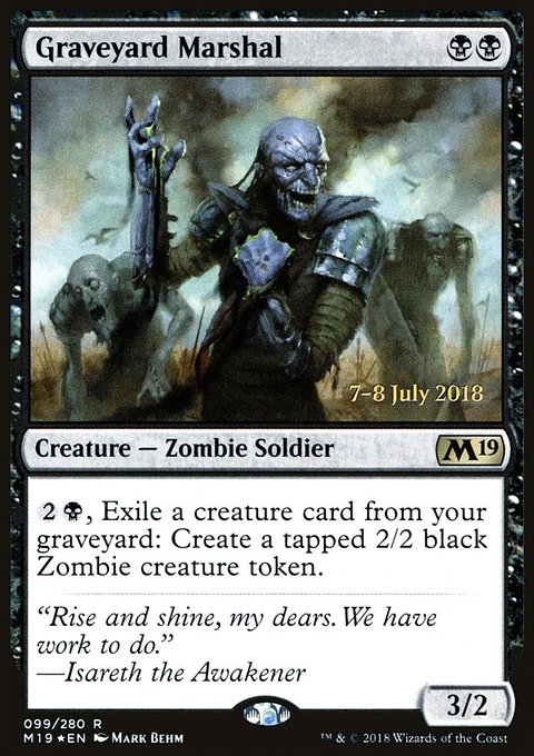 Graveyard Marshal, Core Set 2019 Promos #99s, Magic: The Gathering card