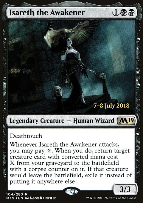 Isareth the Awakener, Core Set 2019 Promos #104s, Magic: The Gathering card