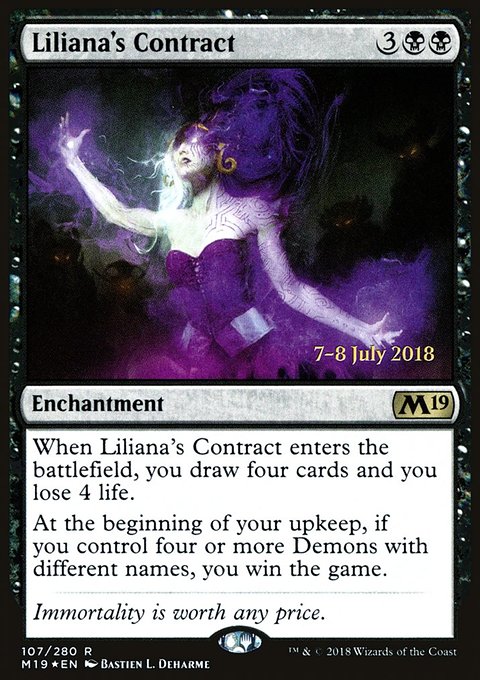 Liliana's Contract, Core Set 2019 Promos #107s, Magic: The Gathering card