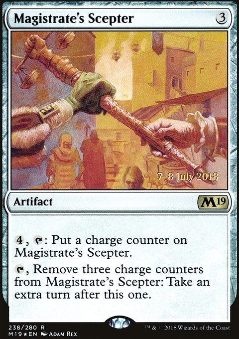 Magistrate's Scepter, Core Set 2019 Promos #238s, Magic: The Gathering card