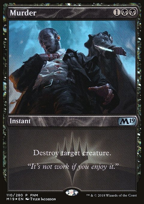 Murder, Core Set 2019 Promos #110, Magic: The Gathering card