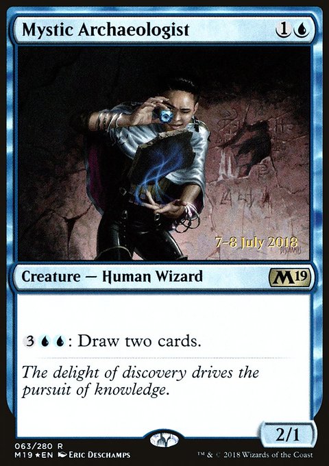 Mystic Archaeologist, Core Set 2019 Promos #63s, Magic: The Gathering card