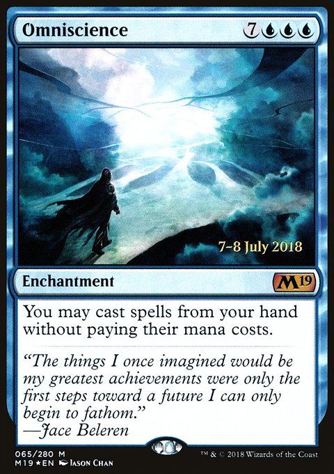 Omniscience, Core Set 2019 Promos #65s, Magic: The Gathering card