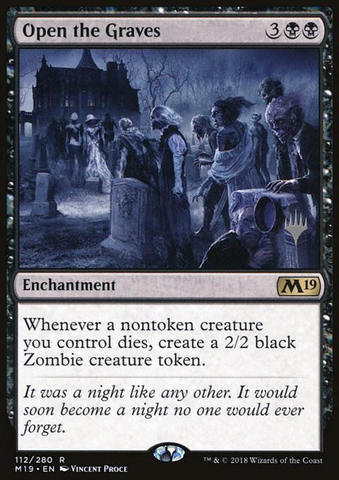 Open the Graves, Core Set 2019 Promos #112p, Magic: The Gathering card