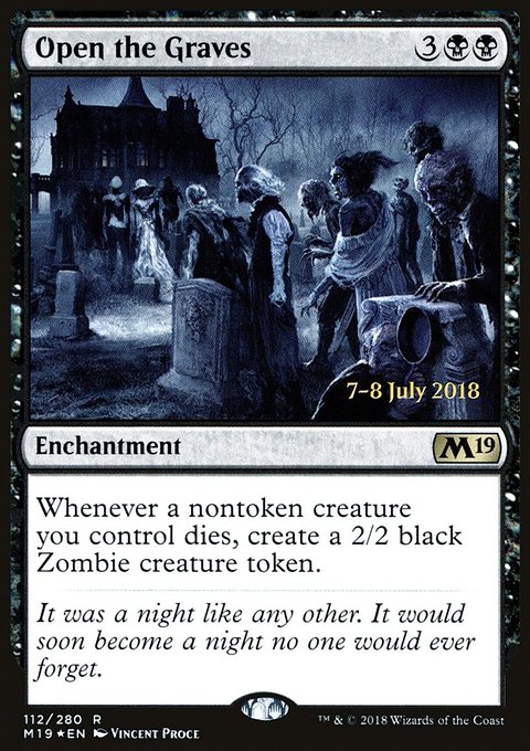 Open the Graves, Core Set 2019 Promos #112s, Magic: The Gathering card