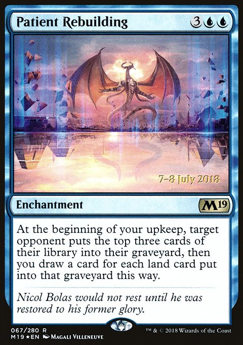 Patient Rebuilding, Core Set 2019 Promos #67s, Magic: The Gathering card