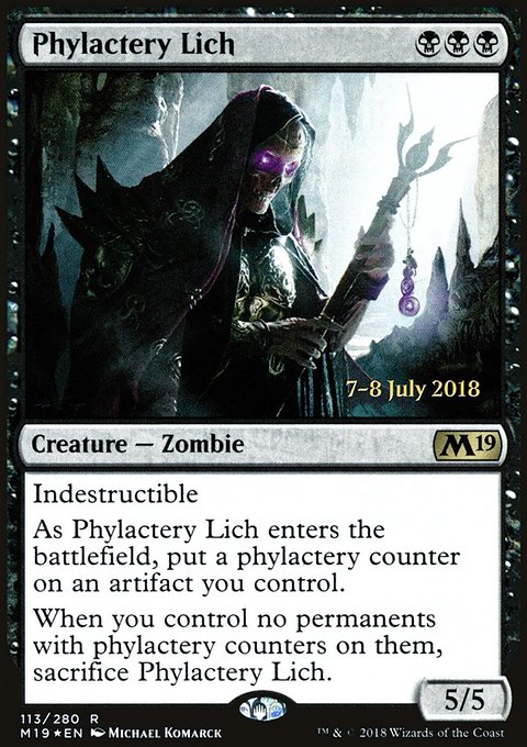 Phylactery Lich, Core Set 2019 Promos #113s, Magic: The Gathering card