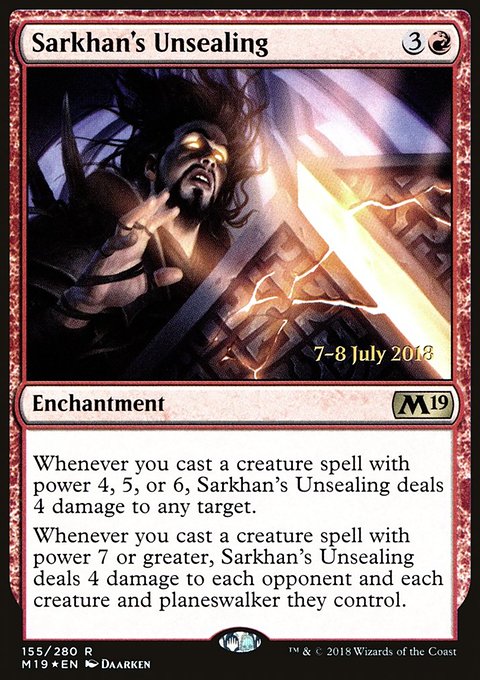Sarkhan's Unsealing, Core Set 2019 Promos #155s, Magic: The Gathering card