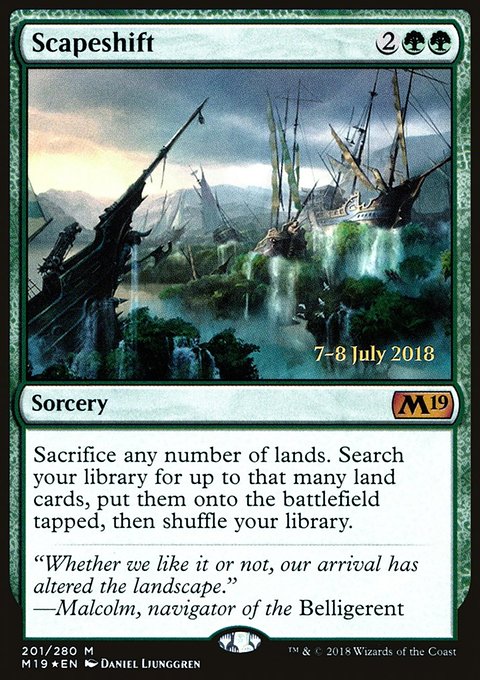 Scapeshift, Core Set 2019 Promos #201s, Magic: The Gathering card