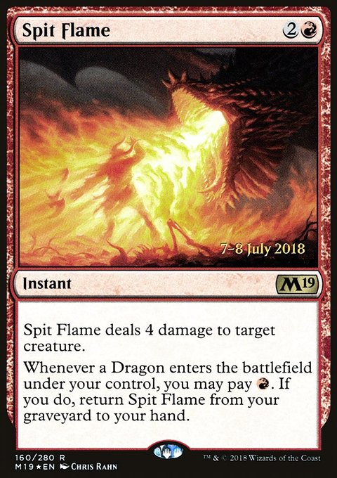 Spit Flame, Core Set 2019 Promos #160s, Magic: The Gathering card