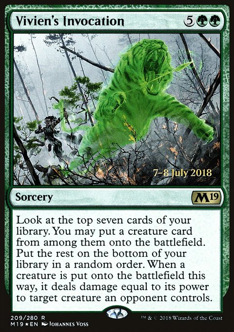 Vivien's Invocation, Core Set 2019 Promos #209s, Magic: The Gathering card