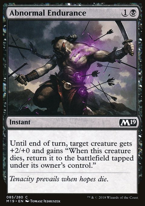 Abnormal Endurance, Core Set 2019 #85, Magic: The Gathering card
